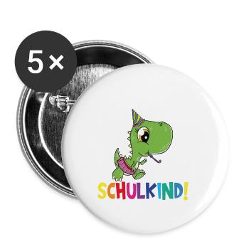 School Child 2024 School Enrollment Back to School - Buttons large 2.2''/56 mm (5-pack) - white - Front