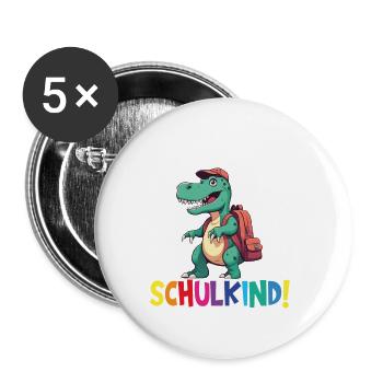 School Child 2024 School Enrollment Back to School - Buttons large 2.2''/56 mm (5-pack) - white - Front