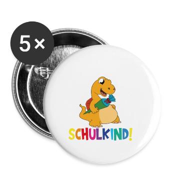 School Child 2024 School Enrollment Back to School - Buttons large 2.2''/56 mm (5-pack) - white - Front