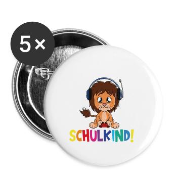 School Child 2024 School Enrollment Back to School - Buttons large 2.2''/56 mm (5-pack) - white - Front