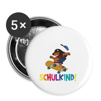 School Child 2024 School Enrollment Back to School - Buttons large 2.2''/56 mm (5-pack) - white - Front