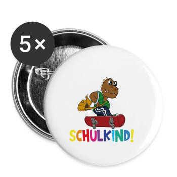 School Child 2024 School Enrollment Back to School - Buttons large 2.2''/56 mm (5-pack) - white - Front