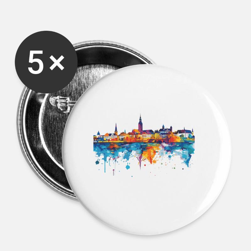 Radolfzell am Bodensee - Buttons groß 56 mm (5er Pack) - Weiß