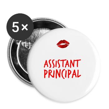 Embrasse-moi, je suis un mandataire - Lot de 5 grands badges (56 mm) - blanc - Devant