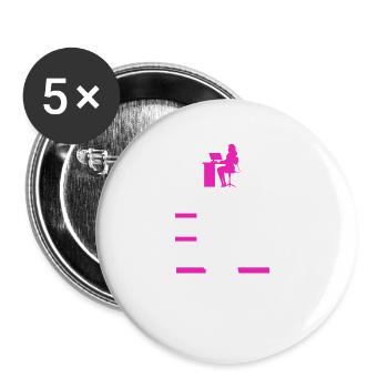 Sei Nett Oder Ich Schicke Dich Zu Einem Treffen - Buttons groß 56 mm (5er Pack) - Weiß - Vorne