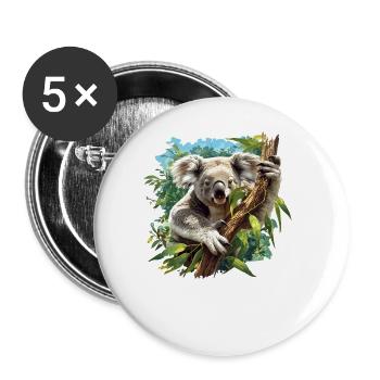 Koalas Koala - Buttons large 2.2''/56 mm (5-pack) - white - Front
