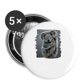 Koalas Koala - Buttons large 2.2''/56 mm (5-pack) - white - Front
