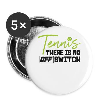 Funny Tennis Player Racket Tennis - Buttons large 2.2''/56 mm (5-pack) - white - Front