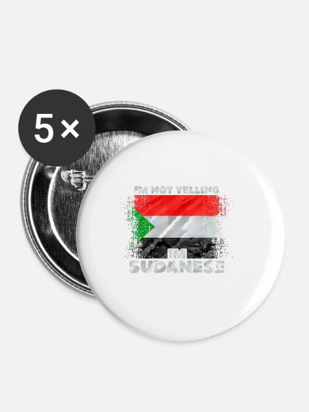 Sudan - Buttons groß 56 mm (5er Pack) - Weiß