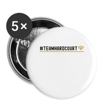 Raquette de joueur de tennis drôle - Lot de 5 grands badges (56 mm) - blanc - Devant