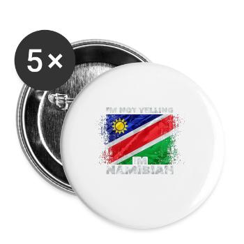Namibia - Buttons large 2.2''/56 mm (5-pack) - white - Front