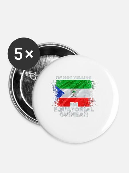 Guinea - Buttons groß 56 mm (5er Pack) - Weiß