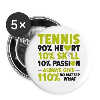 Funny Tennis Player Racket Tennis - Buttons large 2.2''/56 mm (5-pack) - white - Front