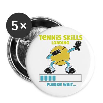 Funny Tennis Player Racket Tennis - Buttons large 2.2''/56 mm (5-pack) - white - Front