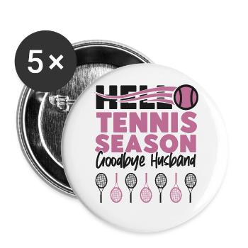 Funny Tennis Player Racket Husband - Buttons large 2.2''/56 mm (5-pack) - white - Front