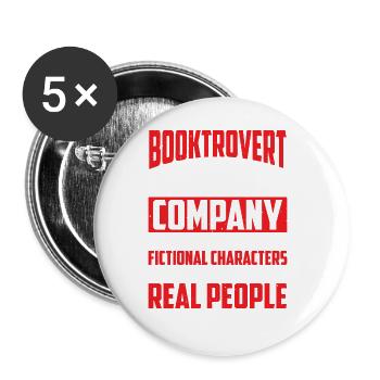 Booktrovert Definition Description 31 - Buttons groß 56 mm (5er Pack) - Weiß - Vorne