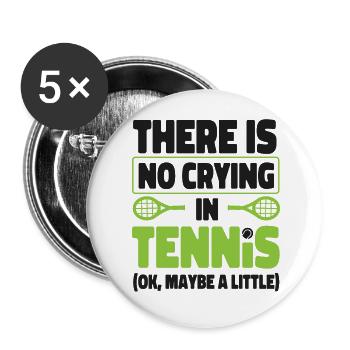 Funny Tennis Player Racket There - Buttons large 2.2''/56 mm (5-pack) - white - Front