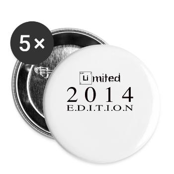 Edition Limitée 2014 - Lot de 5 grands badges (56 mm) - blanc - Devant