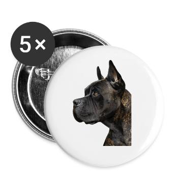 Cane Corso - Buttons groß 56 mm (5er Pack) - Weiß - Vorne