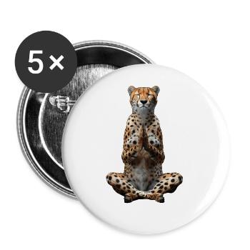 Cheetah - Buttons large 2.2''/56 mm (5-pack) - white - Front