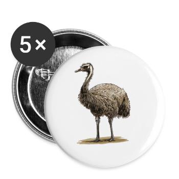 Emus Emu - Buttons large 2.2''/56 mm (5-pack) - white - Front