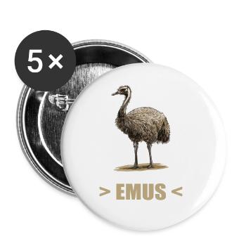 Emus Emu - Buttons large 2.2''/56 mm (5-pack) - white - Front