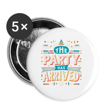 The Party Has Arrived 13 - Buttons groß 56 mm (5er Pack) - Weiß - Vorne