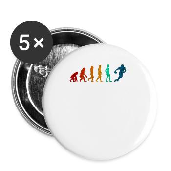Football evolution - Buttons large 2.2''/56 mm (5-pack) - white - Front