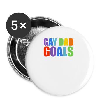 Un père gay cible les parents assassinés - Lot de 5 grands badges (56 mm) - blanc - Devant