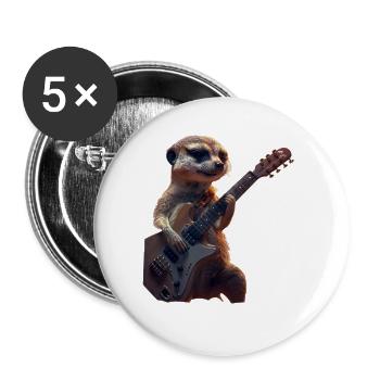 Suricate - Lot de 5 grands badges (56 mm) - blanc - Devant