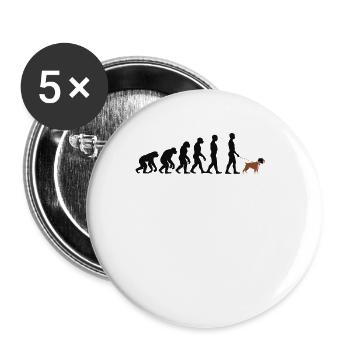 Boxer - Buttons groß 56 mm (5er Pack) - Weiß - Vorne