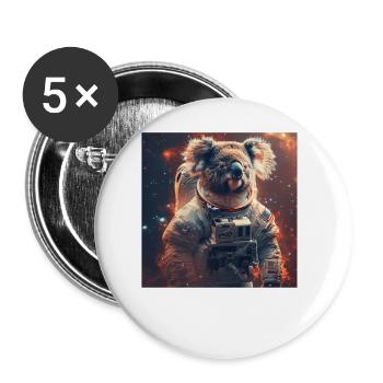 Koala - Buttons large 2.2''/56 mm (5-pack) - white - Front