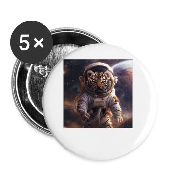 Tiger - Buttons large 2.2''/56 mm (5-pack) - white - Front