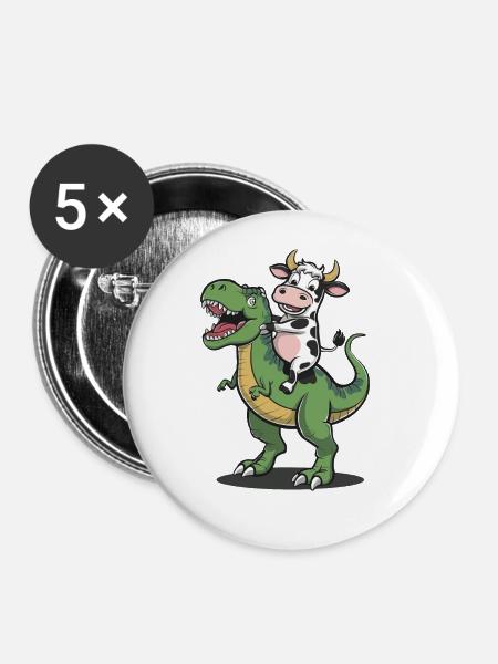 Kuh - Buttons groß 56 mm (5er Pack) - Weiß