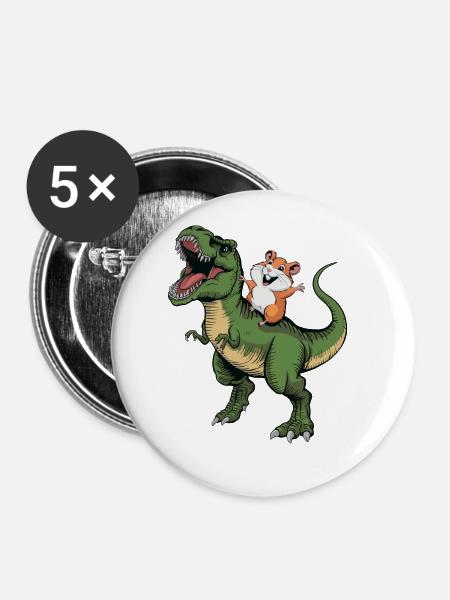 Hamster - Buttons groß 56 mm (5er Pack) - Weiß