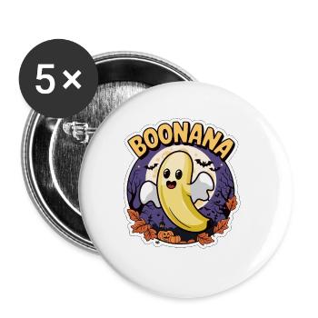 Halloween Boonana Halloween Ghost - Buttons large 2.2''/56 mm (5-pack) - white - Front