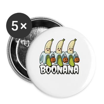 Halloween Boonana Halloween Geist - Buttons groß 56 mm (5er Pack) - Weiß - Vorne