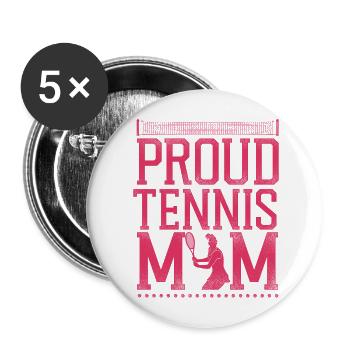Funny Tennis Player Racket Mom - Buttons large 2.2''/56 mm (5-pack) - white - Front