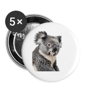 Koala - Lot de 5 grands badges (56 mm) - blanc - Devant