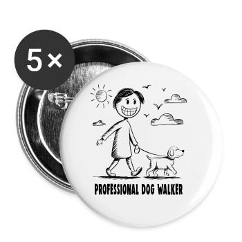 Labrador Pet Dog Animal Lover - Buttons large 2.2''/56 mm (5-pack) - white - Front