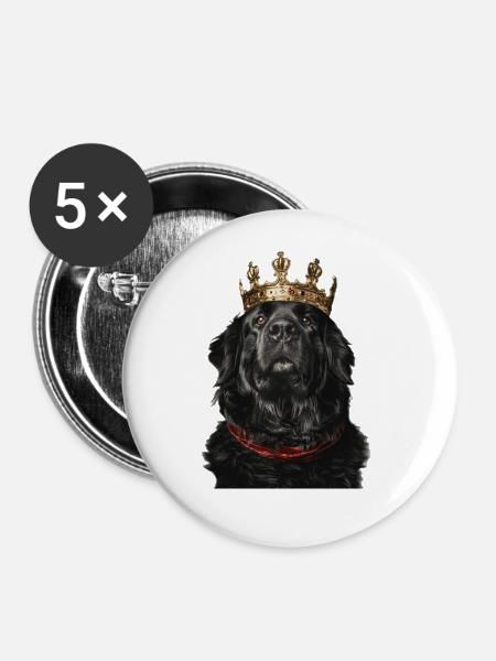 Neufundland - Buttons groß 56 mm (5er Pack) - Weiß