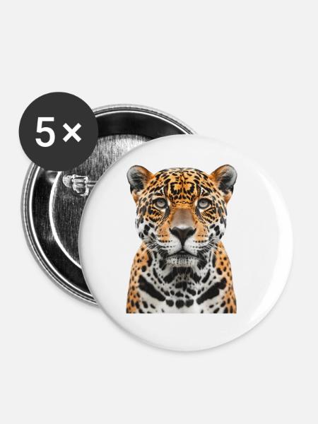 Jaguar - Buttons groß 56 mm (5er Pack) - Weiß