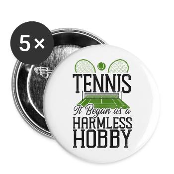 Funny Tennis Player Racket Tennis - Buttons large 2.2''/56 mm (5-pack) - white - Front