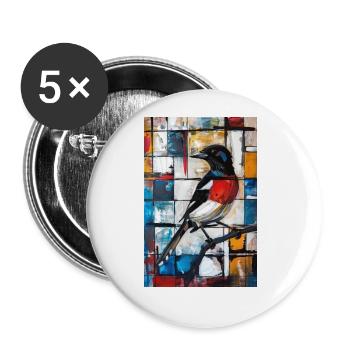 Magpie - Buttons large 2.2''/56 mm (5-pack) - white - Front