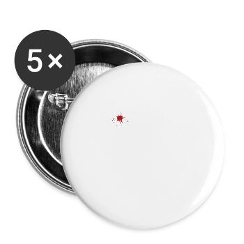 Une journée commence quand la journée se termine - Lot de 5 grands badges (56 mm) - blanc - Devant