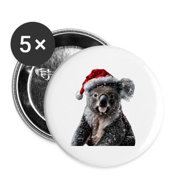 Koala - Buttons groß 56 mm (5er Pack) - Weiß - Vorne