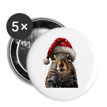 Squirrel - Buttons large 2.2''/56 mm (5-pack) - white - Front