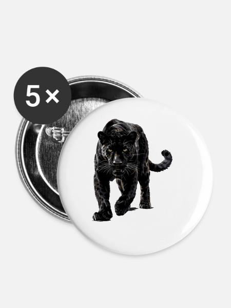 Panthers Panther - Buttons groß 56 mm (5er Pack) - Weiß