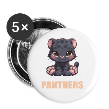Panthers Panther - Buttons groß 56 mm (5er Pack) - Weiß - Vorne