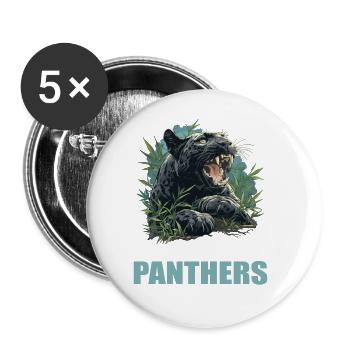 Panthers Panther - Buttons groß 56 mm (5er Pack) - Weiß - Vorne